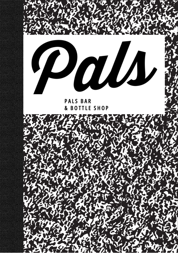 Pals menu book cover — composition notebook
